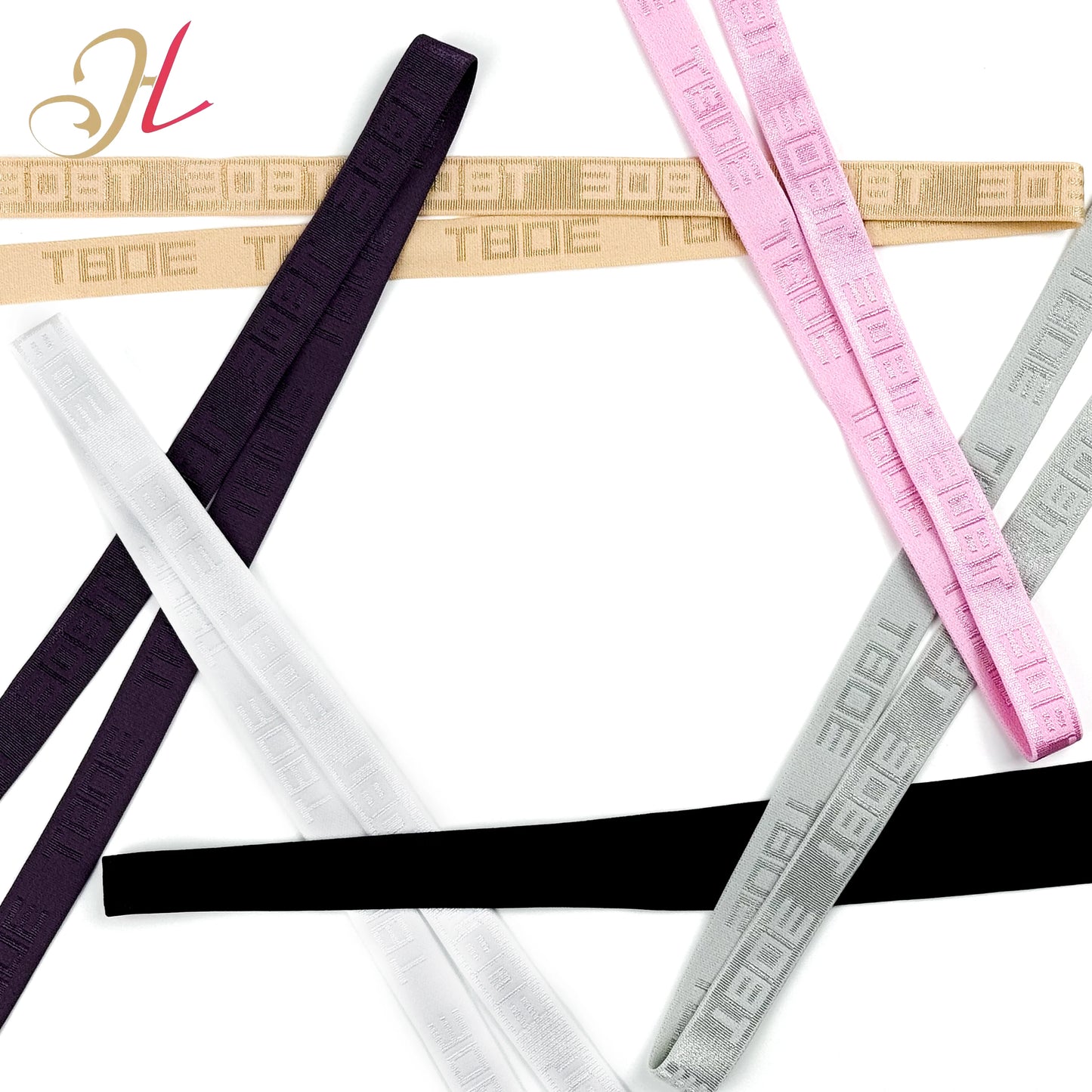 1,5 см рангли нейлон эластик белбоғли силлиқ сутен тасмаси Ялтироқ жаккардли эластик тасма