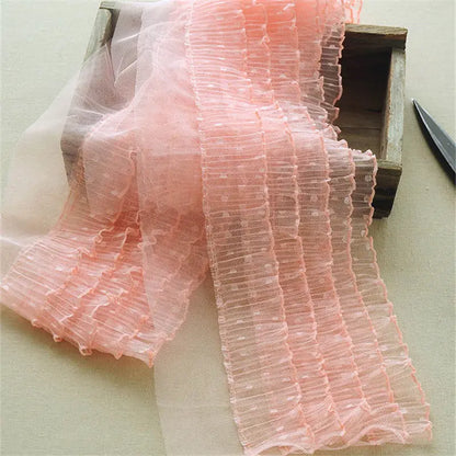 Кенг тул Беш қаватли пли-тўрли мато кашта тикиш Фринге тасма тўрли ёқа четига ўралган кўйлак Гипур тикув безаклари