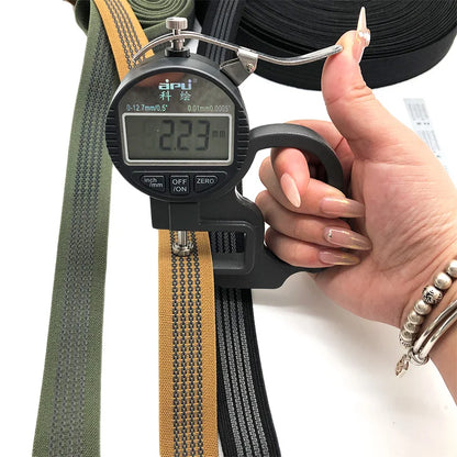 Юқори чидамлилик 25 мм 1 дюймли полестер каучук тасма, сирпанмайдиган чизиқли тўқилган эластик тўқув тасма