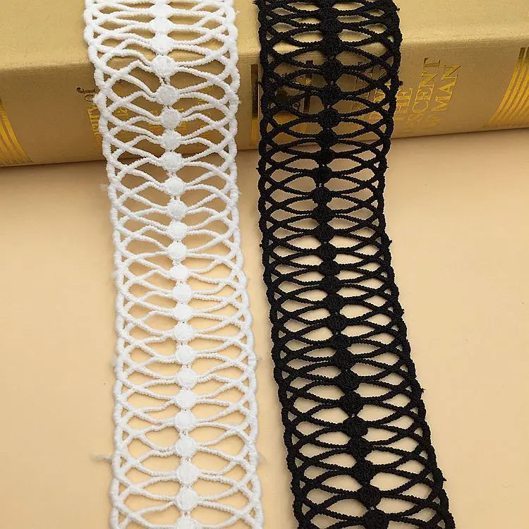 Қора оқ гипур дантелли трим Кийим учун махсус тикув дантелли трим