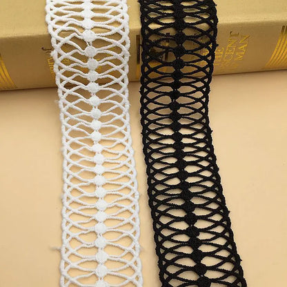 Қора оқ гипур дантелли трим Кийим учун махсус тикув дантелли трим