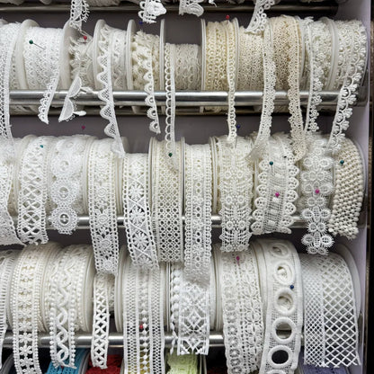 Премиум швейтсариялик вуал мато, франтсуз гипурли дантелли