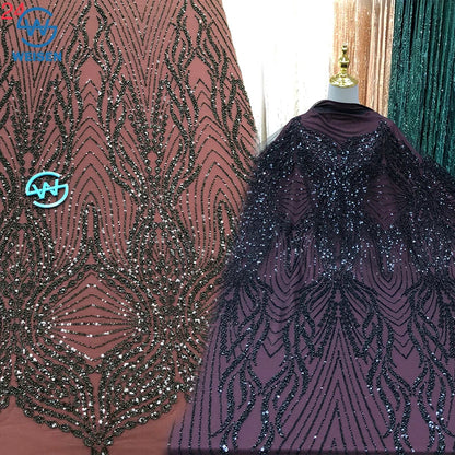 Оқ гипур кордон Юқори сифатли Африка дантелли мато сувда эрувчан ипак дантел Нигерия тўй либоси дантелли материал ВС-3524