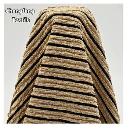 8045 # Чизиқли жаккард эластик полиэстер-спандекс трикотаж мата — аёллар ва болаларнинг кундалик кийимлари, бош кийимлар ва сувга тушиш кийимлари (купальник) учун мос материал