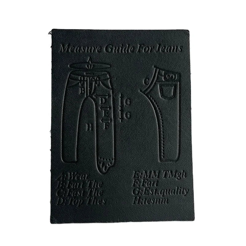 Махсус бўрттирма кийим нишони тери ямоғи Дебоссед ҳақиқий тери ҳақиқий тери ёрлиғи ёрлиғи жинси шимлар / кийим / сумкалар учун ямоқ