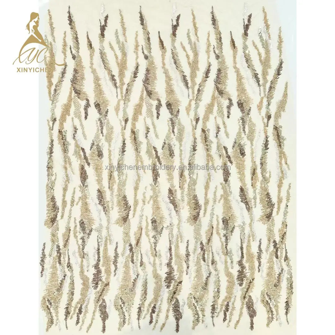 Юқори сифатли гипур дантелли матолар паетли бонсуклар дантеллар аёллар либослари учун кашта тикилган матолар