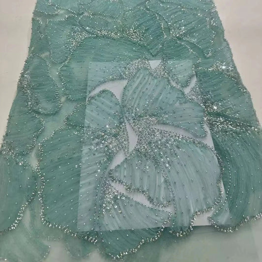 Африка 3д гипуре кристаллари дантелли матолар