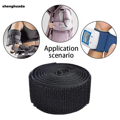 Махсус мато 20мм 50мм яхши ушлаб турувчи нейлон патч илгак ва ҳалқали лента тасмаси