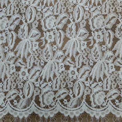 YY Юқори сифатли гулли пахта нейлон вискоза ҳашаматли кирпикли кашта тикилган шнурли гипур тўрли мато тўй ва аёллар кийими учун