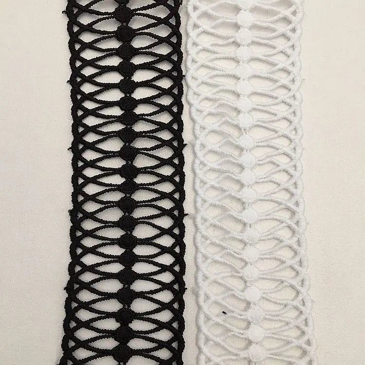 Қора оқ гипур дантелли трим Кийим учун махсус тикув дантелли трим