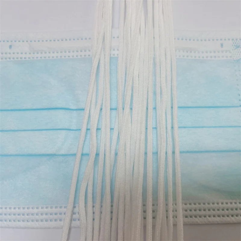 3 мм оқ нейлон спандексли эластик тасмалар услуби нуқта нақшли думалоқ шнурли қулоқ илмоғи учун юз қопқоғи