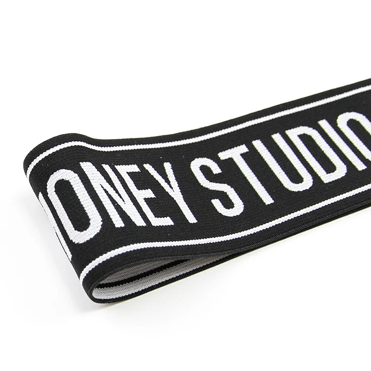 Ички кийим учун юқори сифатли нейлон жаккардли эластик тасма Эластик тўқув мослаштирилган босилган спорт кийимлари юмшоқ эластик камар