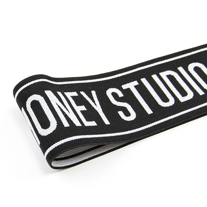 Ички кийим учун юқори сифатли нейлон жаккардли эластик тасма Эластик тўқув мослаштирилган босилган спорт кийимлари юмшоқ эластик камар