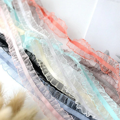 Тикув аксессуарлари кийим тўрли эластик тўқув тасмаси дантелли эластик камар тўқув тасмаси ички кийим либослари учун