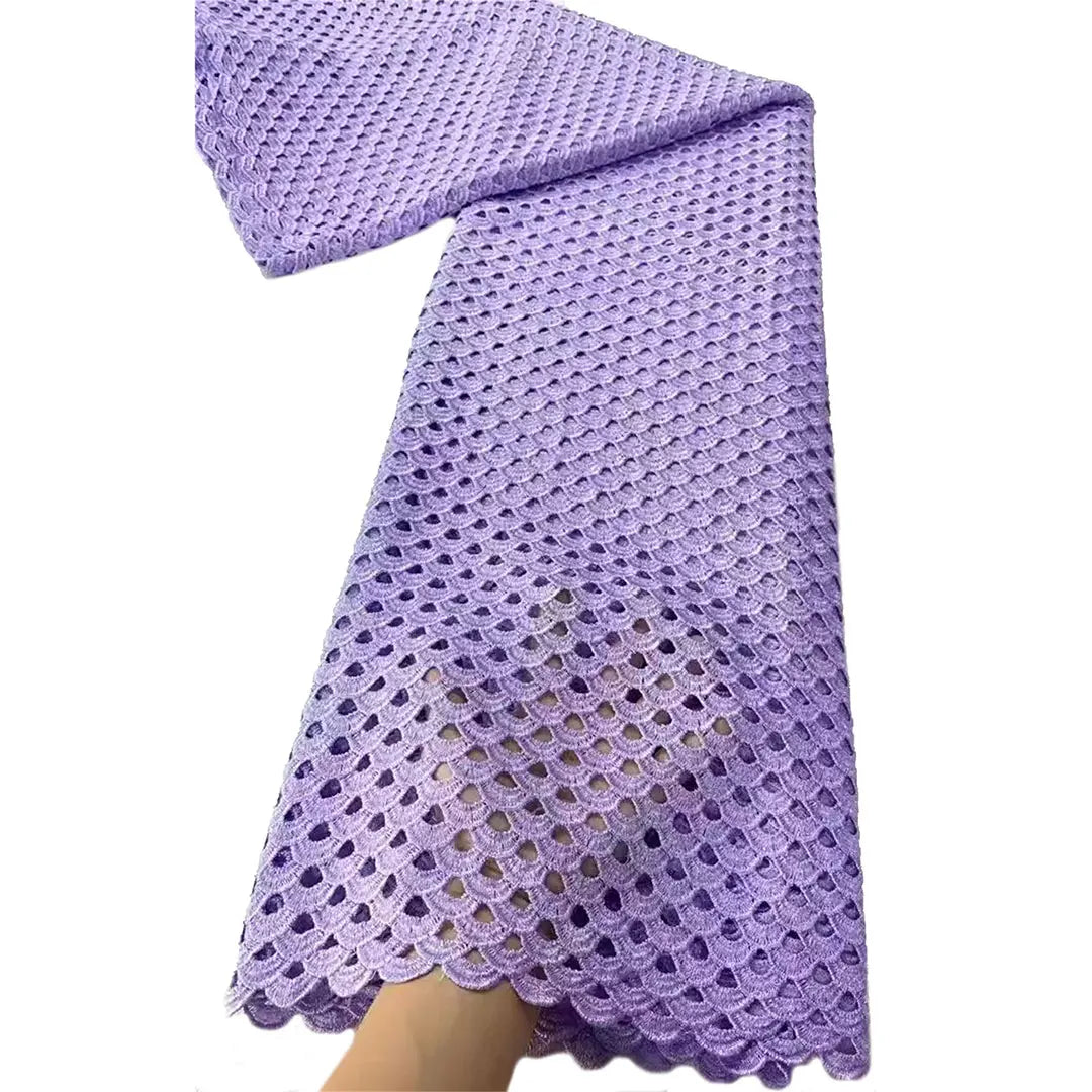 NI.AI Нигерия гипур дантел мато 2025 Юқори сифатли пушти Африка тўр сутли ипак каштадўзлик аёллар учун дантел мато