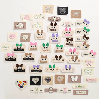 Мултфилм мато ёрлиқлари кўп қиррали тўқув ямалар болалар учун сумкалар шляпалар кийим аксессуарлари