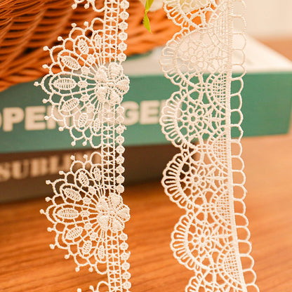 Франтсуз гипури дантелли трим Оқ каштадўзлик гулли мато ишлаб чиқарувчиси улгуржи дантелли трим