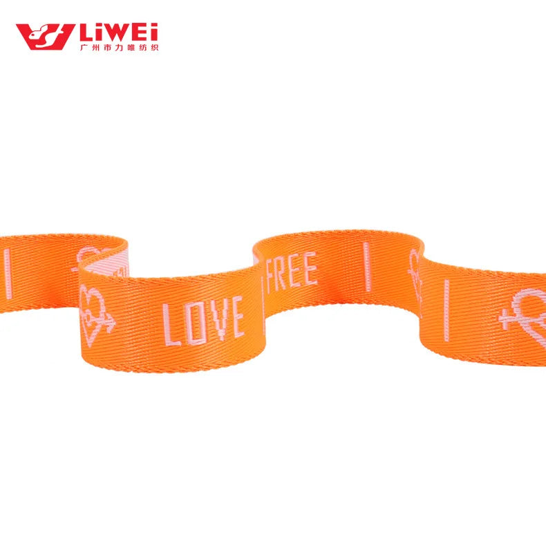 Уй тўқимачилик камарлари учун жаккардли эластик тўқув лентаси Полестер / пахта босилган логотипли рулон