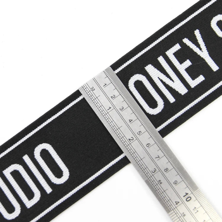 Ички кийим учун юқори сифатли нейлон жаккардли эластик тасма Эластик тўқув мослаштирилган босилган спорт кийимлари юмшоқ эластик камар