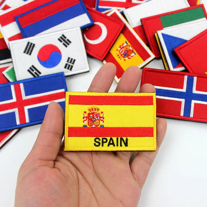 OEM-сервис принимаются на заказ вышитые патчи флаг разных стран патчи для шляпы рюкзак одежда