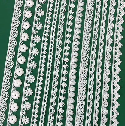 Кичкина кенгликдаги чегара гипур каштаси Сувда эрувчан СУТИ ипли дантелли трим Барқарор полестер дантелли трим Дантелли