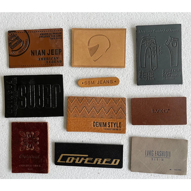 Махсус бўрттирма кийим нишони тери ямоғи Дебоссед ҳақиқий тери ҳақиқий тери ёрлиғи ёрлиғи жинси шимлар / кийим / сумкалар учун ямоқ