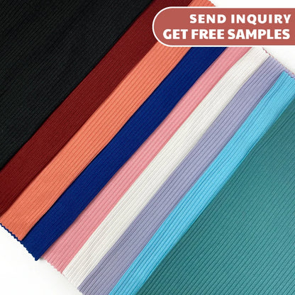 DTY матовый PD ткань Telas полиэстер 4*2 ребро сплошной трикотажный текстиль мягкий для платья