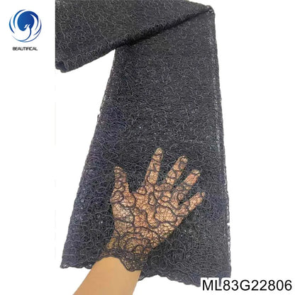 Янги келган Нигерия тўрли гипур шнурли дантелли мато аёллар либослари учун  МЛ83Г228