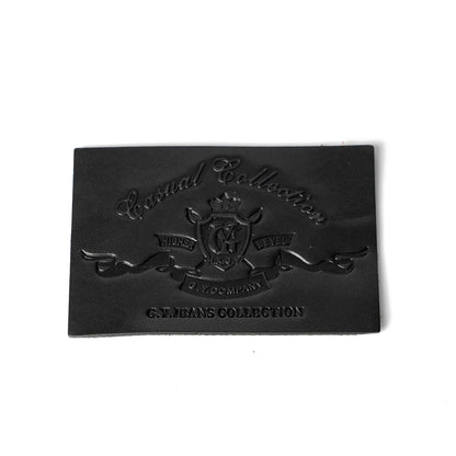 Жинслар учун шахсийлаштирилган бўрттирма тери патч улгуржи махсус чарм патч