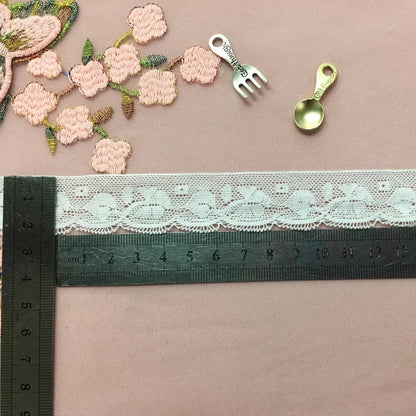 Иссиқ сотувда 2.3CM дантелли мато геометрияси гипур кимёвий дантелли пахта дантелли кийим учун тримминг