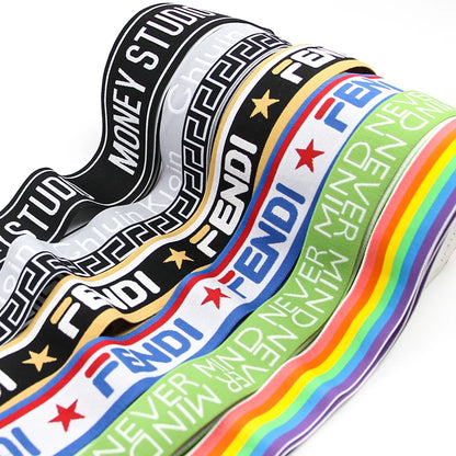 Ички кийим учун юқори сифатли нейлон жаккардли эластик тасма Эластик тўқув мослаштирилган босилган спорт кийимлари юмшоқ эластик камар