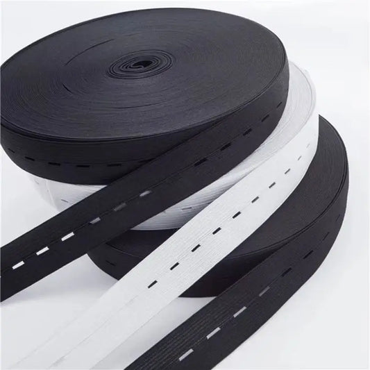 Кийим-кечак учун тугма тешиклари бўлган иссиқ сотиладиган созланиши тугма тешиги эластик тасма