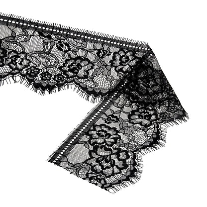 11 см қора ва оқ гипур дантелли кўйлак учун тўқилган тўрли трим нақшли дантелли трим