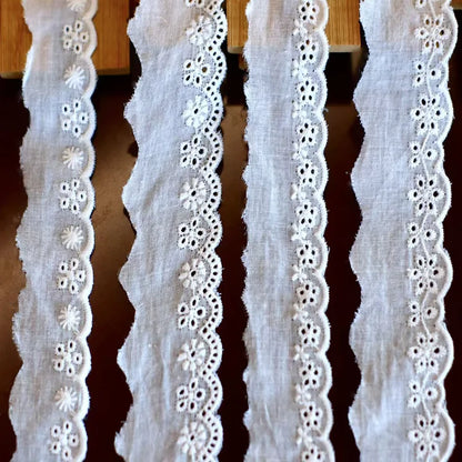 Кийим-кечак аксессуарлари учун Африка гипуре пахта тўрли каштадўзлик гуллари