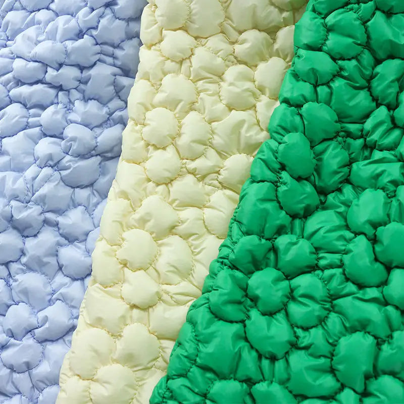 3D гулли нейлон стретч стеган мата — сумка ва пойабзал учун мос, замонавий дизайндаги юқори сифатли материал