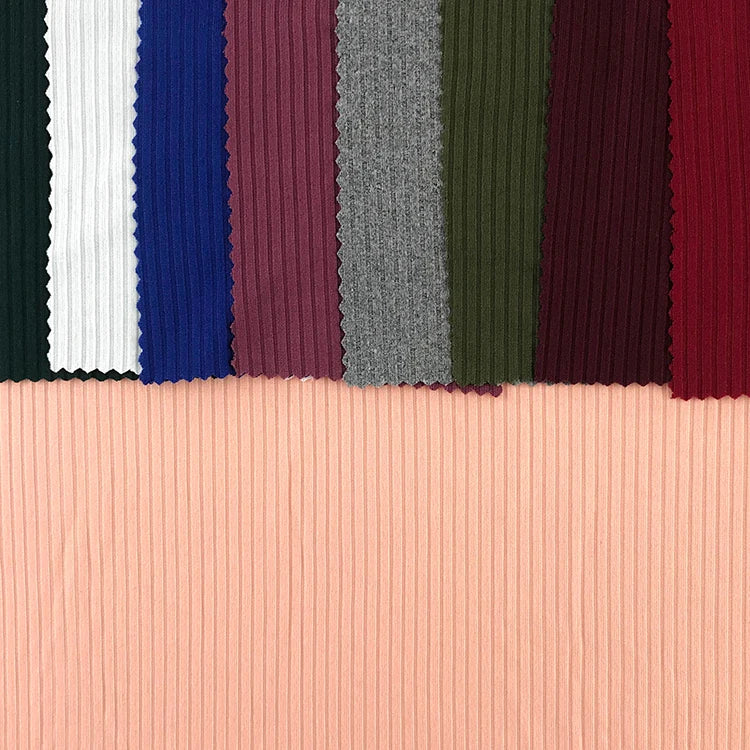 DTY матовый PD ткань Telas полиэстер 4*2 ребро сплошной трикотажный текстиль мягкий для платья