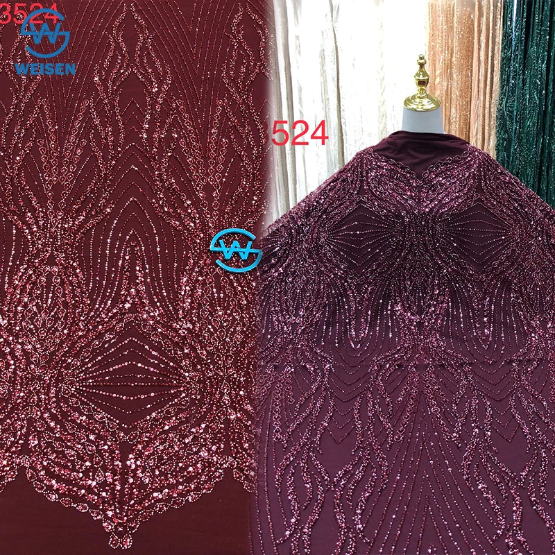 Оқ гипур кордон Юқори сифатли Африка дантелли мато сувда эрувчан ипак дантел Нигерия тўй либоси дантелли материал ВС-3524