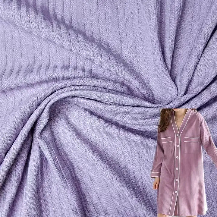 210 г/м² зичликдаги органик 40s рибана жерси мата — 97% пахта ва 3% спандексдан ишланган, юмшоқ, нафас оладиган ва чўзиладиган материал. Футболка ва пижама каби енгил кийимлар учун идеал танлов