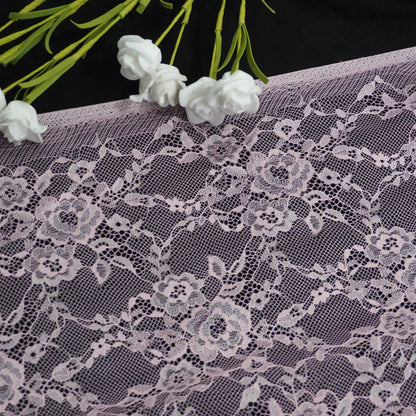 LHY қора юмшоқ текстурали дантелли каштадўзлик Спандех нейлон аралашмаси Гипур услубидаги стреч мато ички кийим учун махсус кечки либос