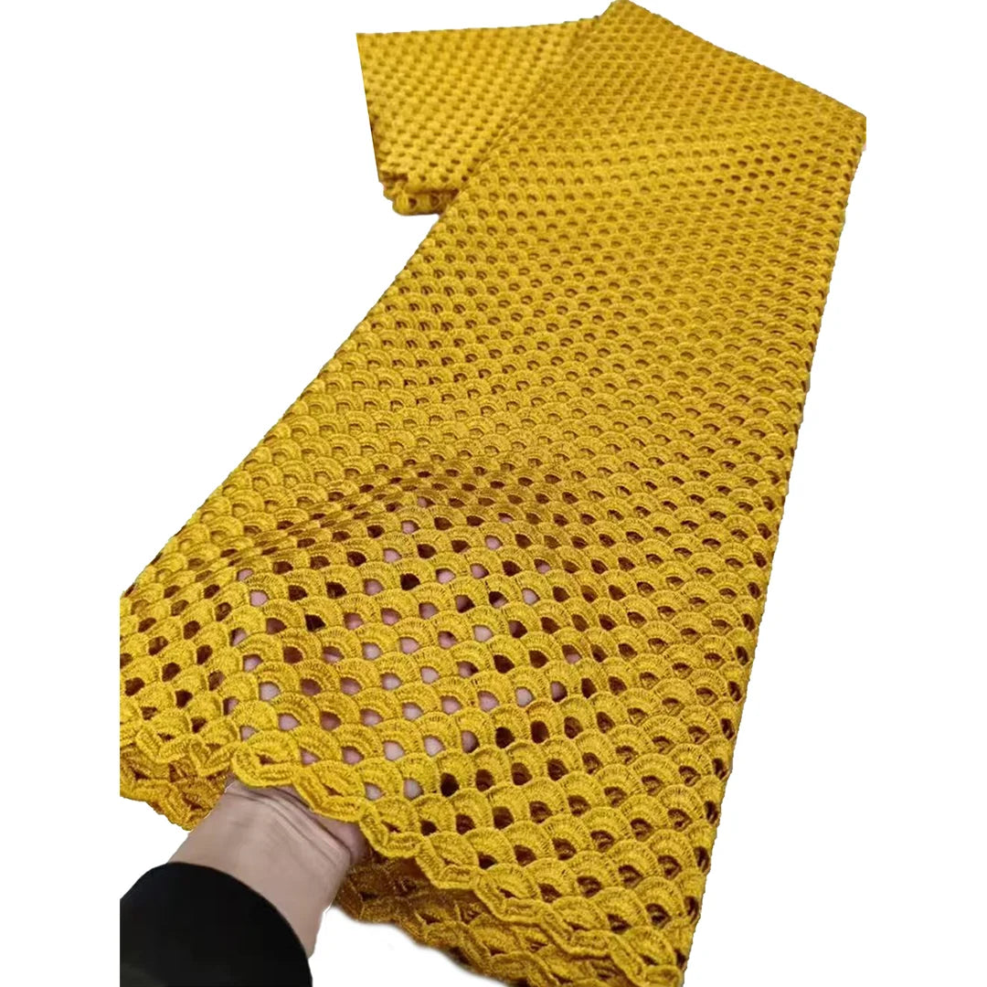 NI.AI Нигерия гипур дантел мато 2025 Юқори сифатли пушти Африка тўр сутли ипак каштадўзлик аёллар учун дантел мато