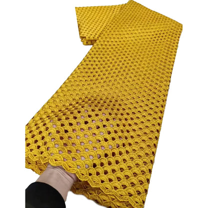 NI.AI Нигерия гипур дантел мато 2025 Юқори сифатли пушти Африка тўр сутли ипак каштадўзлик аёллар учун дантел мато