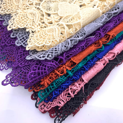 Юқори сифатли махсус рангли сувда эрувчан Дентелле қуруқ дантелли Африка гипуре тўй тўрли мато