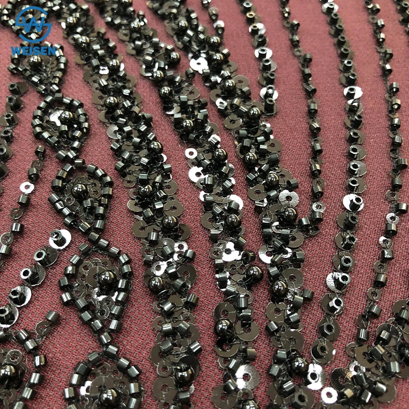 Оқ гипур кордон Юқори сифатли Африка дантелли мато сувда эрувчан ипак дантел Нигерия тўй либоси дантелли материал ВС-3524