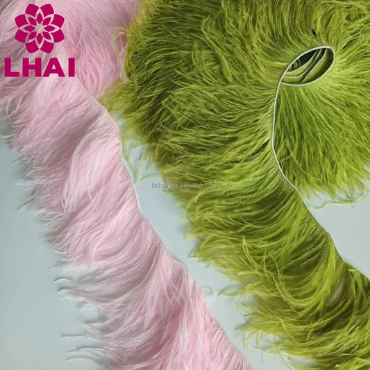 Кийим-кечак либослари учун рангли туяқуш патларини қирқиш улгуржи DIY ҳунармандчилик безаклари