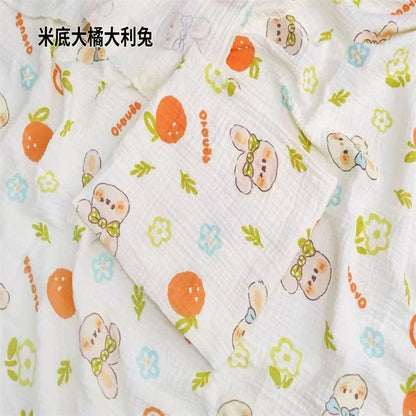 Болалар маҳсулотлари ва ётоқ жиҳозлари учун мўлжалланган 100% пахтадан тайёрланган икки қатламли муслин (газли) материал — рақамли босмага эга, юмшоқ, чўзиладиган ва майин поплин мато