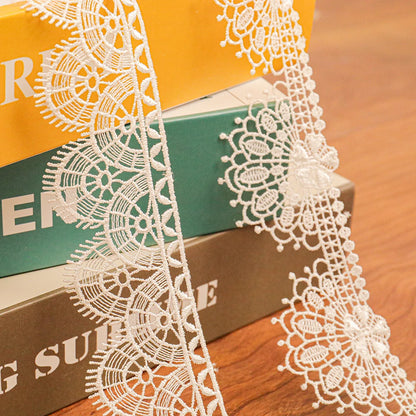 Франтсуз гипури дантелли трим Оқ каштадўзлик гулли мато ишлаб чиқарувчиси улгуржи дантелли трим