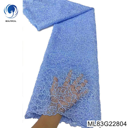 Янги келган Нигерия тўрли гипур шнурли дантелли мато аёллар либослари учун  МЛ83Г228
