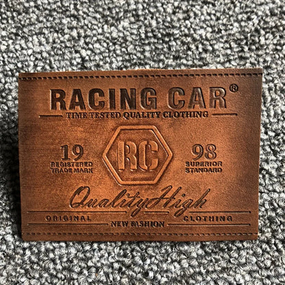 Юқори сифатли махсус логотип кабартмалı ПУ ёрлиғи ямоқлари ёрлиғи Тери ямоқ кийим аксессуарлари Жинси шимлар учун тери ёрлиғи