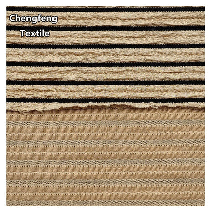 8045 # Чизиқли жаккард эластик полиэстер-спандекс трикотаж мата — аёллар ва болаларнинг кундалик кийимлари, бош кийимлар ва сувга тушиш кийимлари (купальник) учун мос материал