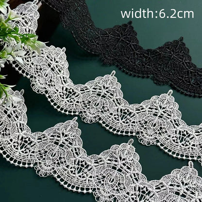 Қора дантелли трим Фабрика гипур нақшли кимёвий дантел чегараси Стол чойшаблари учун